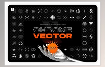 Download Chrome & Vector Abstract <span class='badge badge-warning'>Shapes</span> Pack By Samolevsky