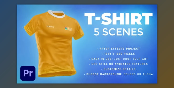 Download T-shirt - 5 Scenes Mockup Template - Animated Mockup PREMIERE - Videohive 33990164 - PR Project