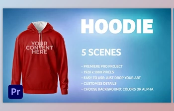 Download <span class='badge badge-warning'>Hoodie</span> - 5 Scenes Mockup Template - Animated Mockup PREMIERE - Videohive 34082291