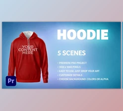 Download Hoodie - 5 Scenes Mockup Template - Animated Mockup PREMIERE - Videohive 34082291