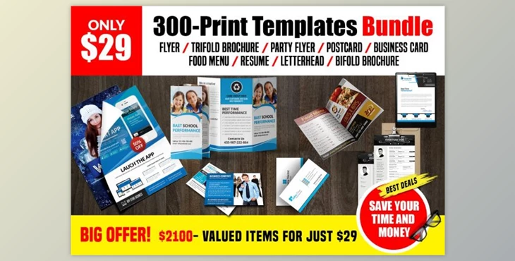 Download 300-Print Templates bundle
