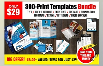 Download 300-Print Templates <span class='badge badge-warning'>bundle</span>