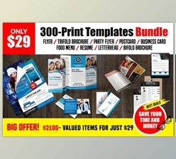 Download 300-Print Templates bundle