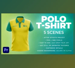 Download Polo T-shirt - 5 Scenes Mockup Template - Animated Mockup PREMIERE (Videohive 33877905) - PR Project