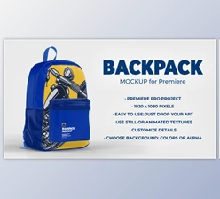 Download Backpack Mockup Template - Animated Mockup PREMIERE (Videohive 34761252)