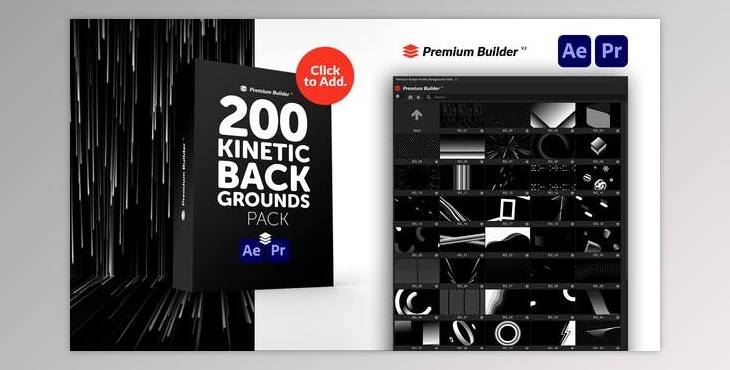 Download PremiumBuilder Kinetic Backgrounds Pack 32854609 - AE Project