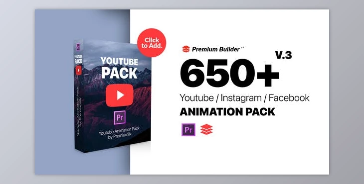 Download  Youtube Pack MOGRTs for Premiere & Extension Tool v3 (Videohive 25854755) 