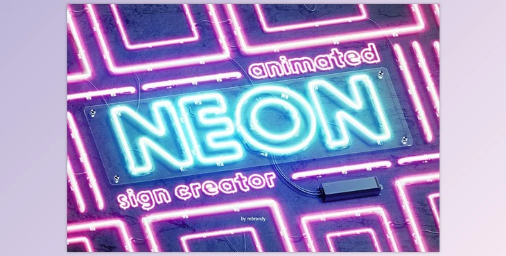 Download Neon Animated Sign Creator CreativeMarket 5338598
