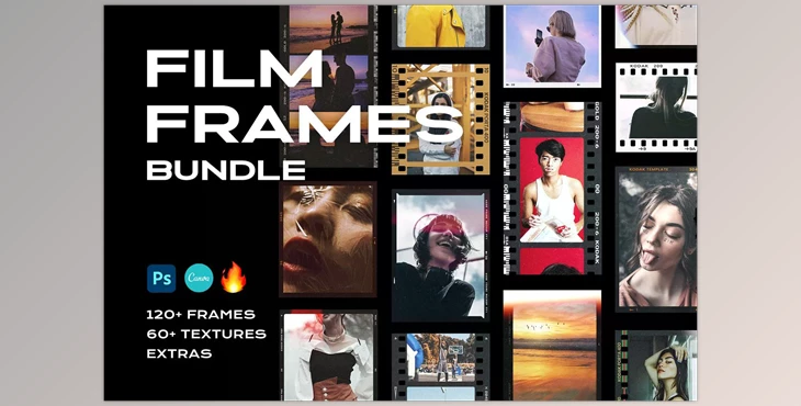 Download Film Frame Mockup Template Bundle CreativeMarket 519005