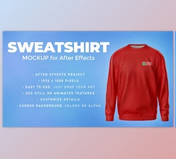 Download Sweatshirt Mockup Template - Animated Mockup PRO (VideoHive 35152516) - AE Project