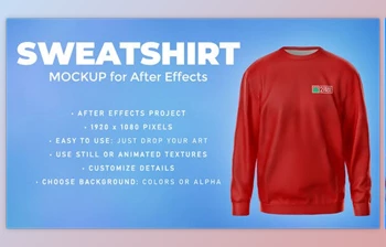 Download Sweatshirt Mockup Template - <span class='badge badge-warning'>Animated</span> Mockup PRO (<span class='badge badge-warning'>VideoHive</span> 35152516) - AE <span class='badge badge-warning'>Project</span>