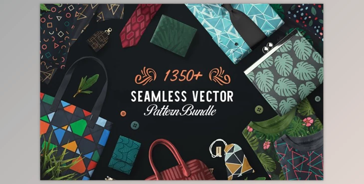Download InkyDeals 1350+ Seamless Vector Patterns Bundle