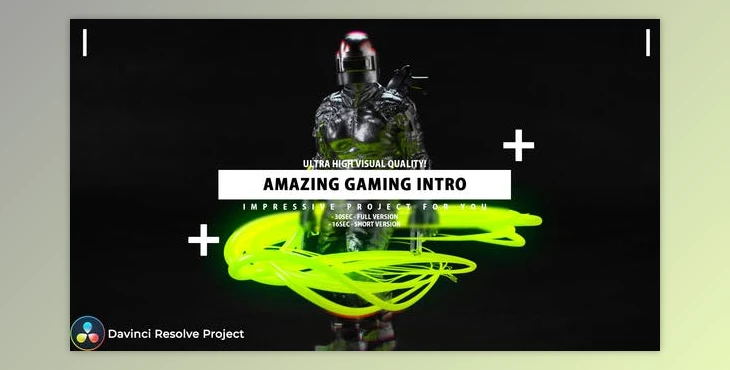 Download Gaming Intro – Gamer channel opener Davinci Resolve project (Videohive 35478244)