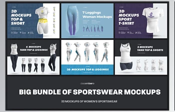 Download Big Bundle Sportswear Women <span class='badge badge-warning'>Mockups</span> CreativeMarket - 6855330