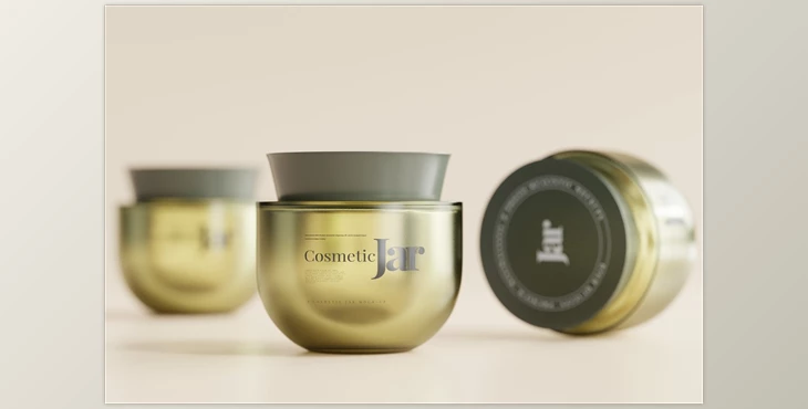 Download Glass Cosmetic Jar Mockup CreativeMarket - 6761914