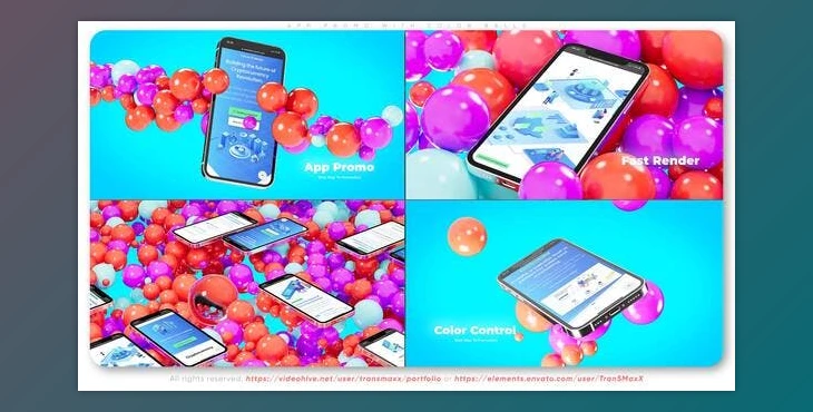 Download App Promo With Color Balls (Videohive 37063612) - AE Project
