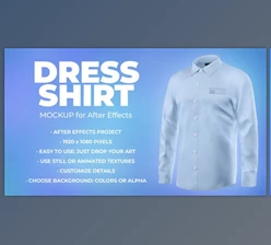 Download Dress Shirt – 5 Scenes Mockup Template – Animated Mockup PRO (Videohive 34761794) - AE Project