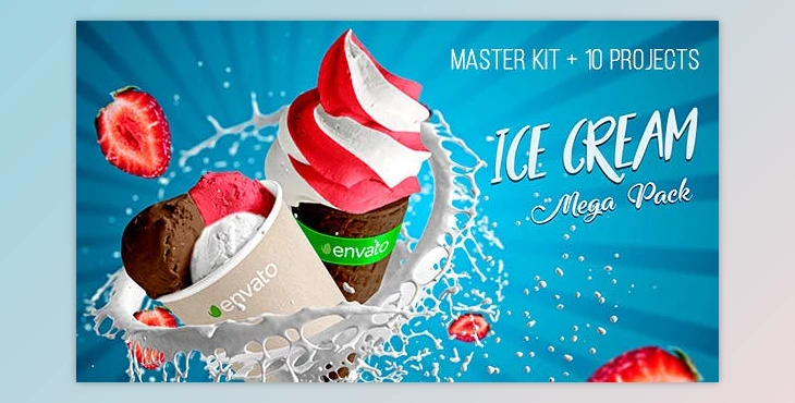 Download Ice Cream Promo Mega Pack (Videohive 20935546) - AE Project