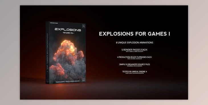 Download Explosions for Games I (Videohive 23873239) - AE Project
