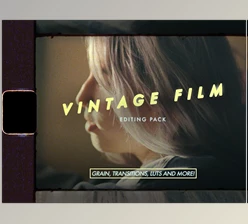 Download Vintage Film Editing Pack (Grain, Transitions, LUTs and Overlays) + Video Tutorial