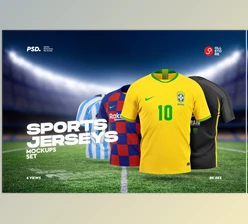 Download Sports T-Shirts Mockups Set CreativeMarket - 6872336