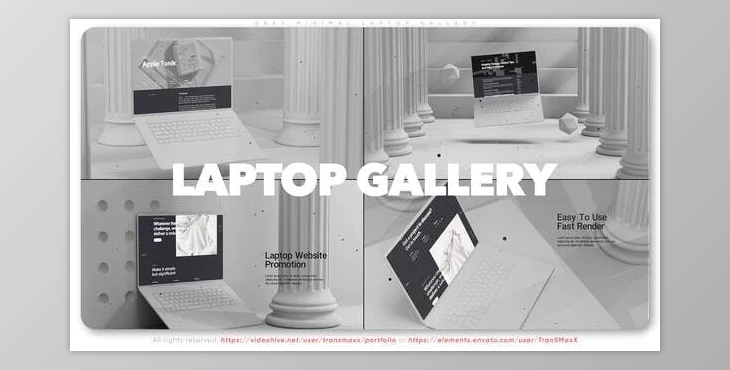 Download Grey Minimal Laptop Gallery (Videohive 38022826) - AE Project