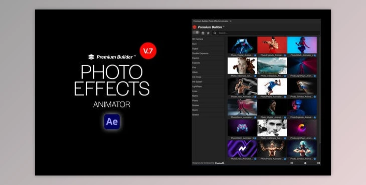 Download PremiumBuilder Photo Effects Animator V.7 (Videohive 37693478) (AE+PR) - AE Project
