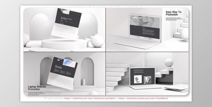 Download Minimal N Clean Laptop Promote (Videohive 38528513) - AE Project