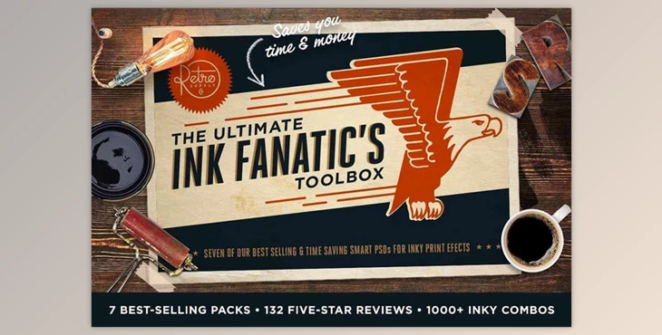 Download The Ink Fanatic’s Toolbox | Photoshop Bundle By RetroSupply