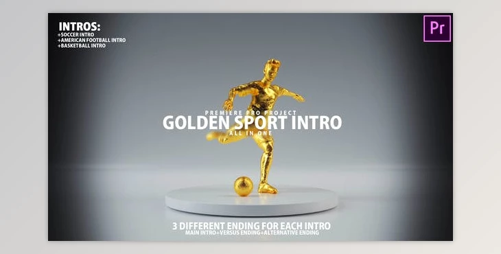Download Golden Sport Intro Sports Promo for Basketball, Soccer, Football Premiere Pro (Videohive 38730450) - PR Project