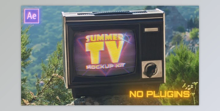 Download Retro TV Mockup Kit (Summer Edition) (Videohive 38858174) - AE Project