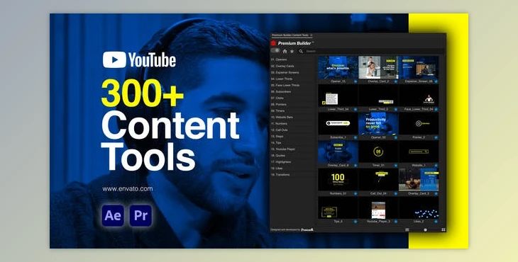 Download Youtube Content Tools (Videohive 36569485) - AE Project