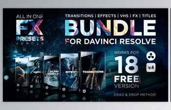 Download FX Presets <span class='badge badge-warning'>Bundle</span> for DaVinci Resolve | Transitions, Effects, VHS, SFX (Videohive 30888590)