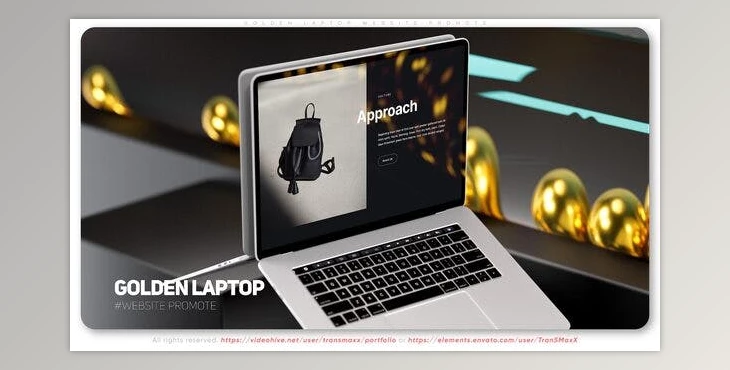 Download Golden Laptop Website Promote (Videohive 39374533) - AE Project
