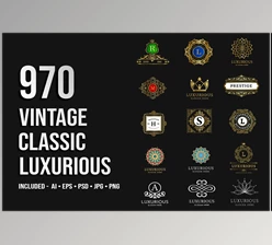 Download 970 Vintage & Luxurious Illustration CreativeMarket - 6426307