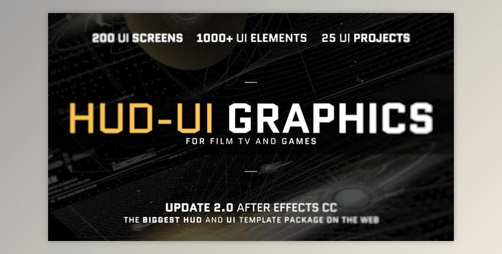 Download HUD - UI Graphics for FILM, TV and GAMES (Videohive 19580362) - AE Project