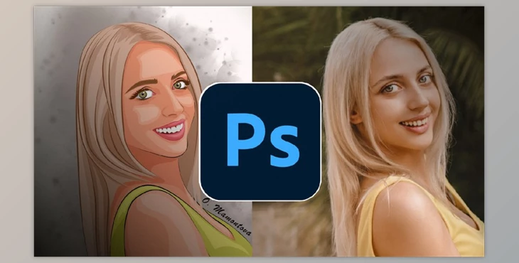 Download Photoshop drawing: how to draw a portrait for beginners by Udemy