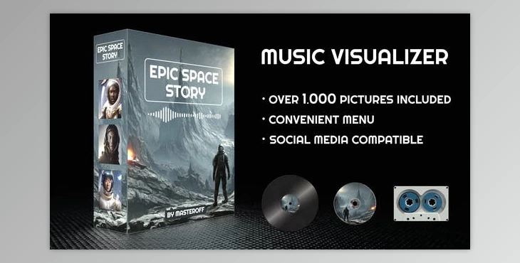 Download Epic Space Story Music Visualizer (Videohive 42842348) - AE Project