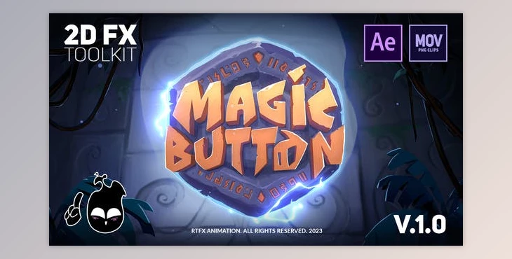 Download Magic Button – 2D FX animation toolkit [After Effects + Pre-rendered clips] – (Videohive 42981314) - AE Project