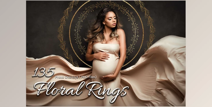 Download 135 Floral Ring Photoshop Overlays