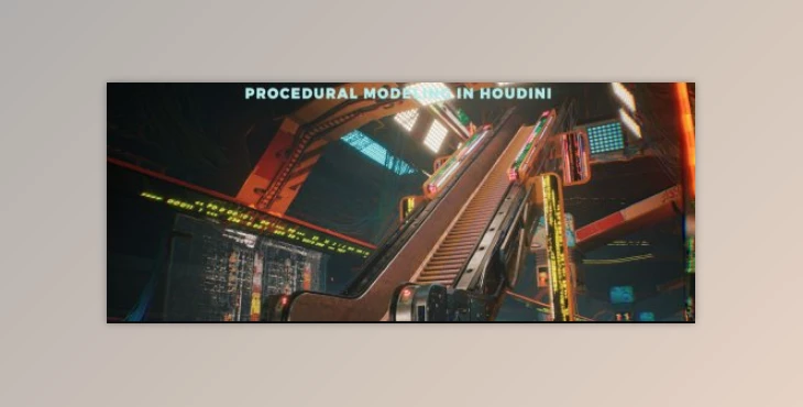 Download CGcircuit – Houdini Tutorial Procedural Modeling – Escalator