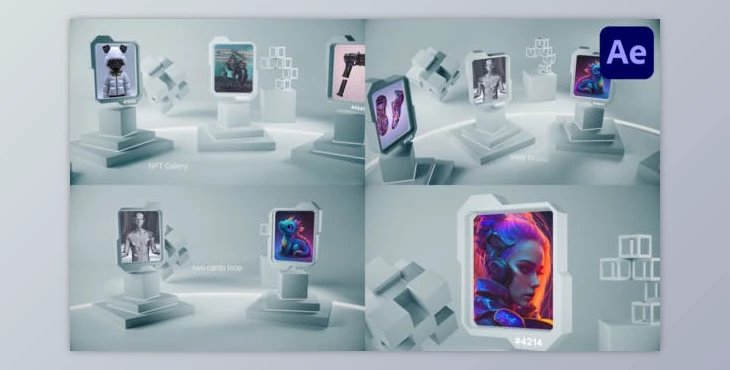 Download NFT Gallery Cards Presentation for After Effects (Videohive 47168872) - AE Project