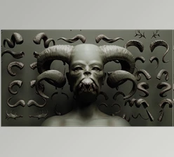 Download Artstation – HORNS – 60 Horns, Antlers, Frills & Horn Sockets IMM + VDM