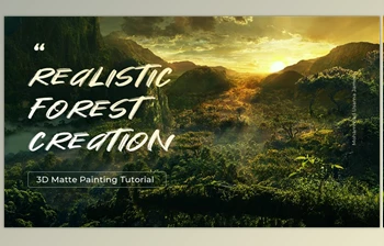 Download Wingfox – 3D Matte Painting Tutorial – <span class='badge badge-warning'>Realistic</span> Forest Creation