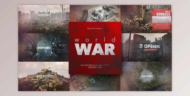 Download World War Broadcast Package vol.3 (Videohive 21849050) - AE Project