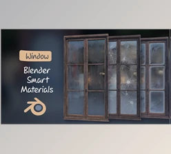 Download Blender Smart Materials Window Procedural Water Drops