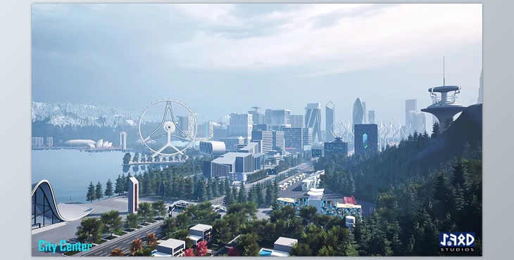 Download Unreal Engine - A Futuristic City - LAKE TOWN v5.3