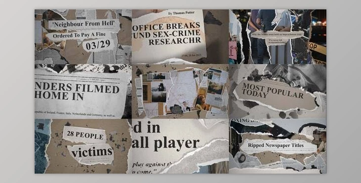 Download Ripped Newspaper Titles (Videohive 51326020) - AE Project