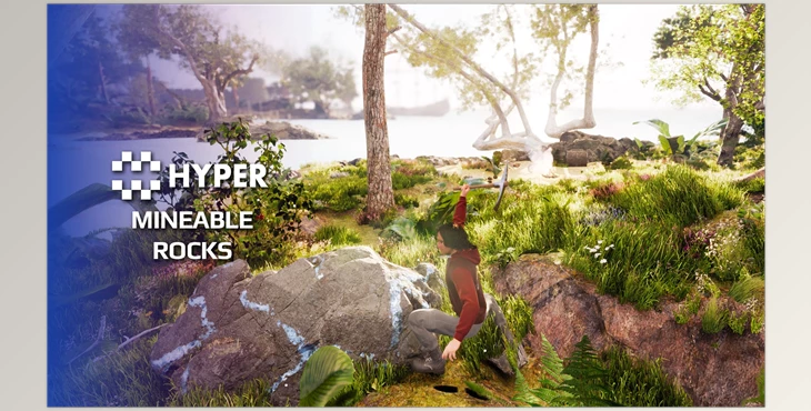 Download Unreal Engine - Blueprints Hyper Mineable Rocks v2 v5.1