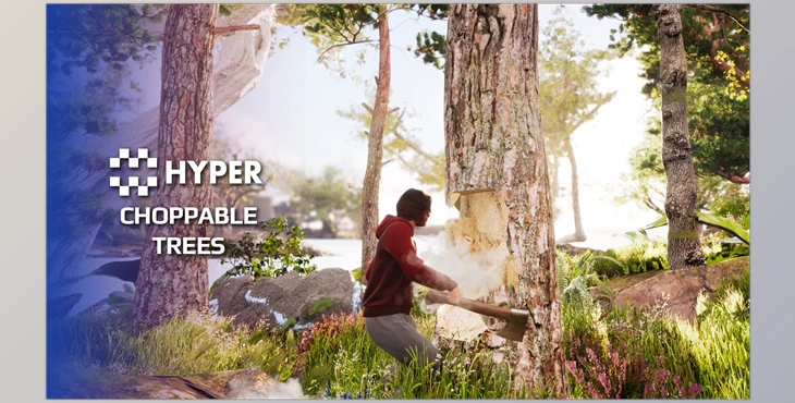 Download Unreal Engine - Blueprints Hyper Choppable Trees V2 v5.1